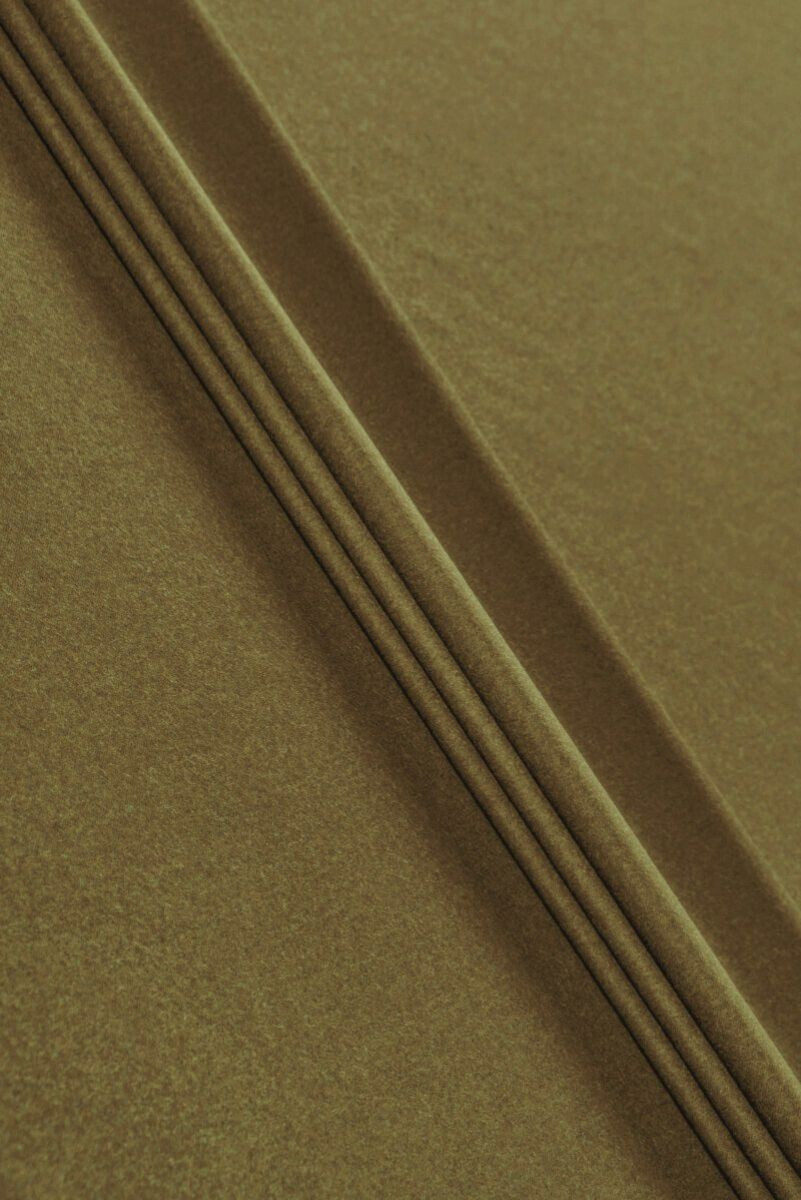 Laine avec Cachemire Olive Melange COUPON 100cm