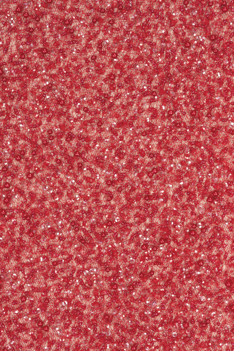 Perline da sera rosso lampone