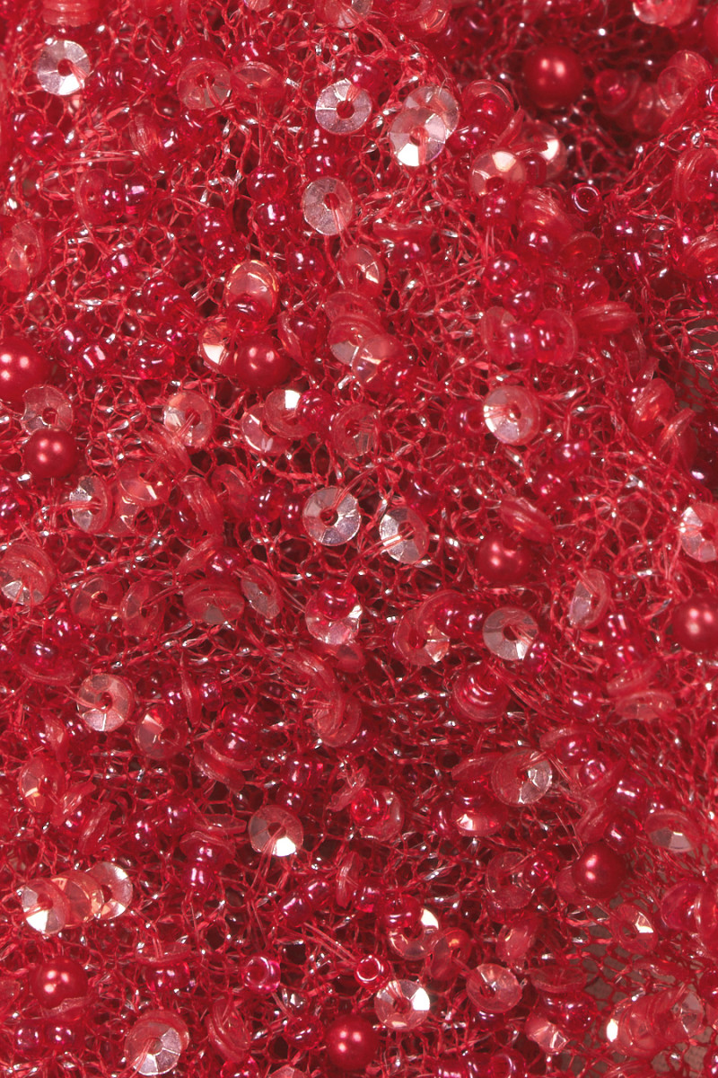 Perline da sera rosso lampone