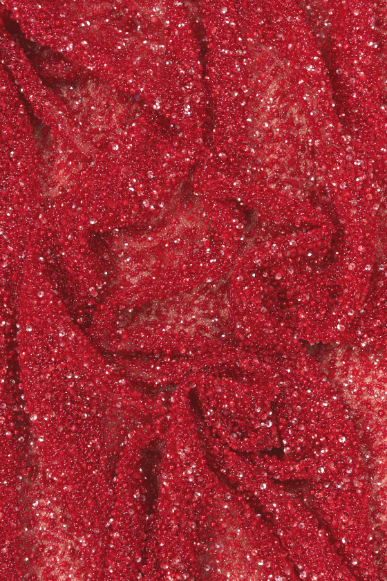 Perline da sera rosso lampone