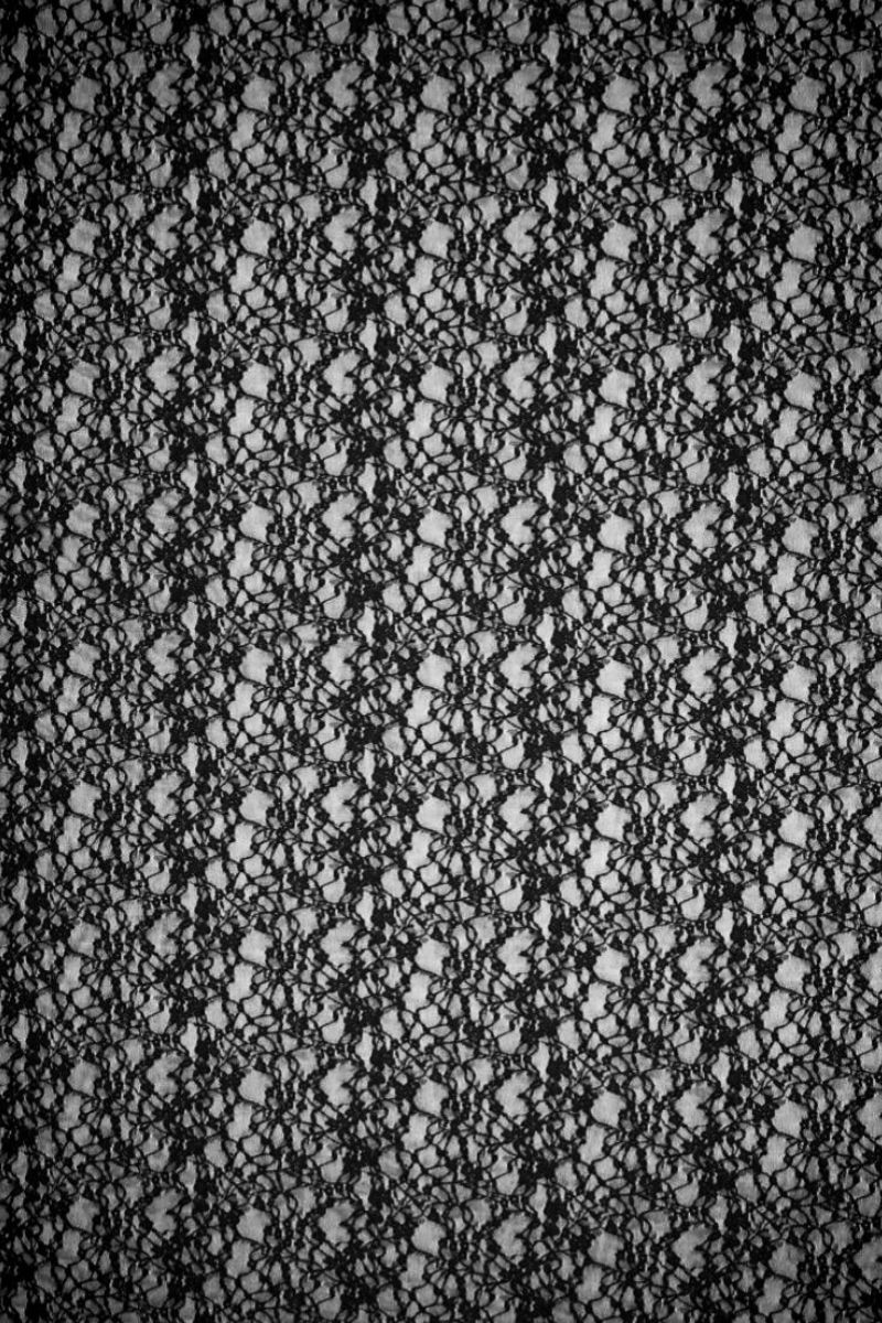 Elastic lace black COUPON 45cm