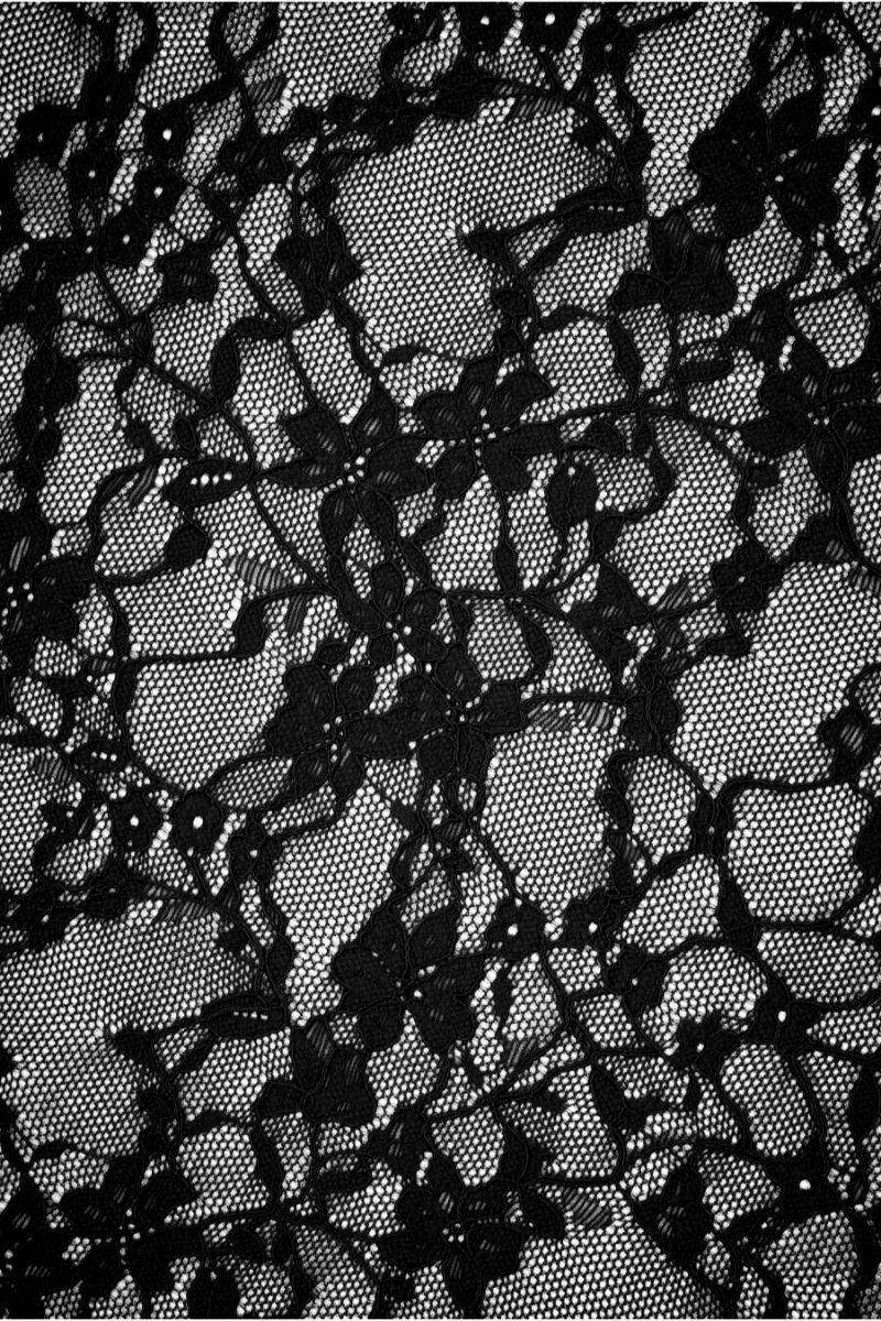 Elastic lace black COUPON 45cm