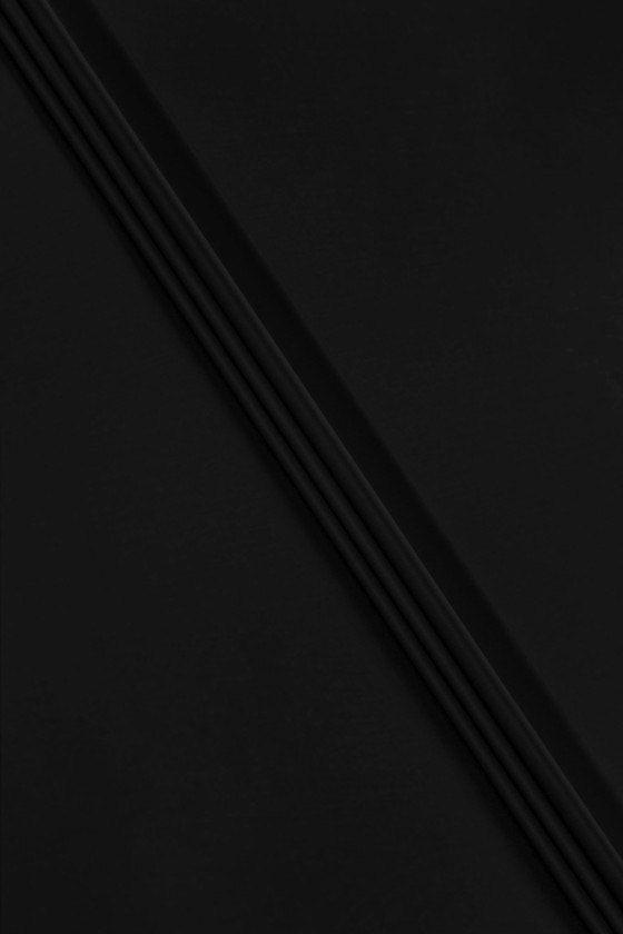 Black satin wool COUPON 200 cm