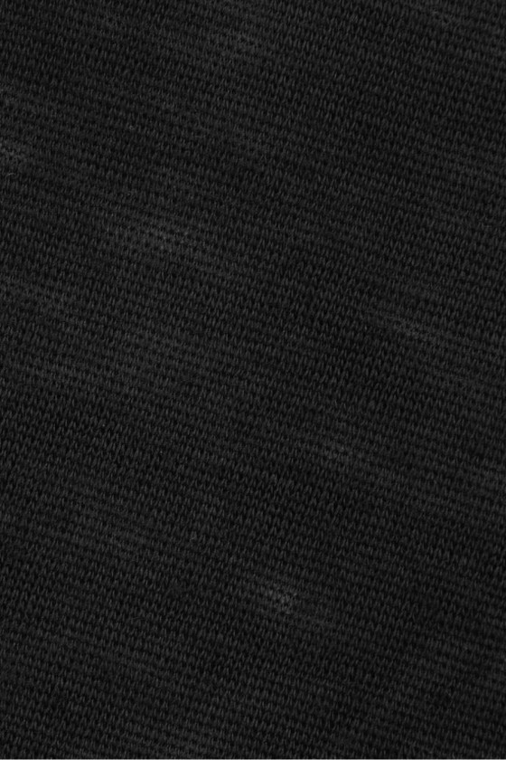 Tessuto nero cotone-cashmere lavorato a maglia