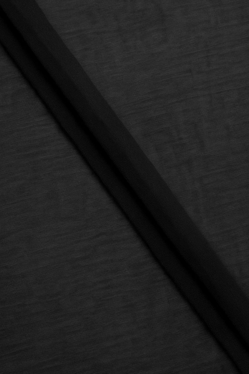 Tessuto a maglia micromodale sottile nero