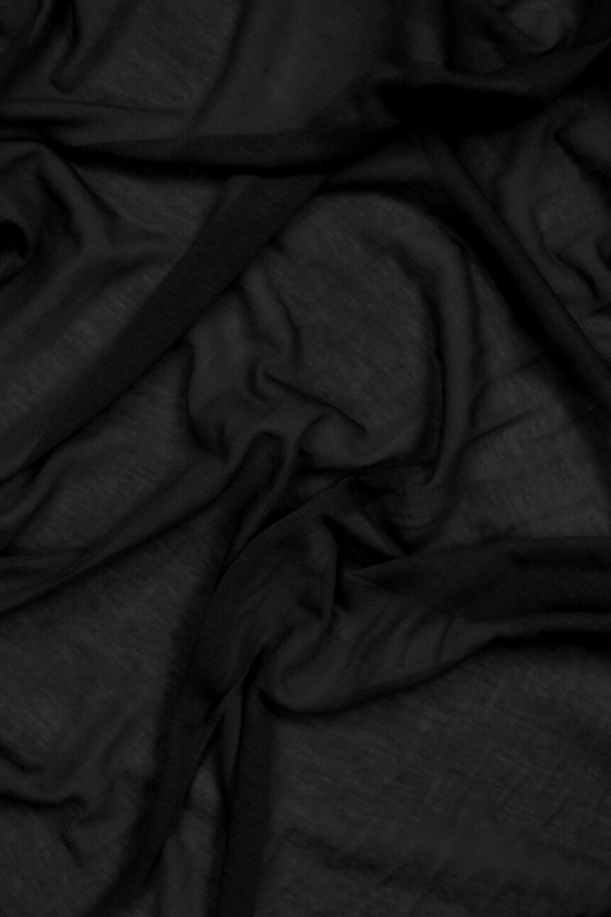 Micromodal knitted fabric thin black