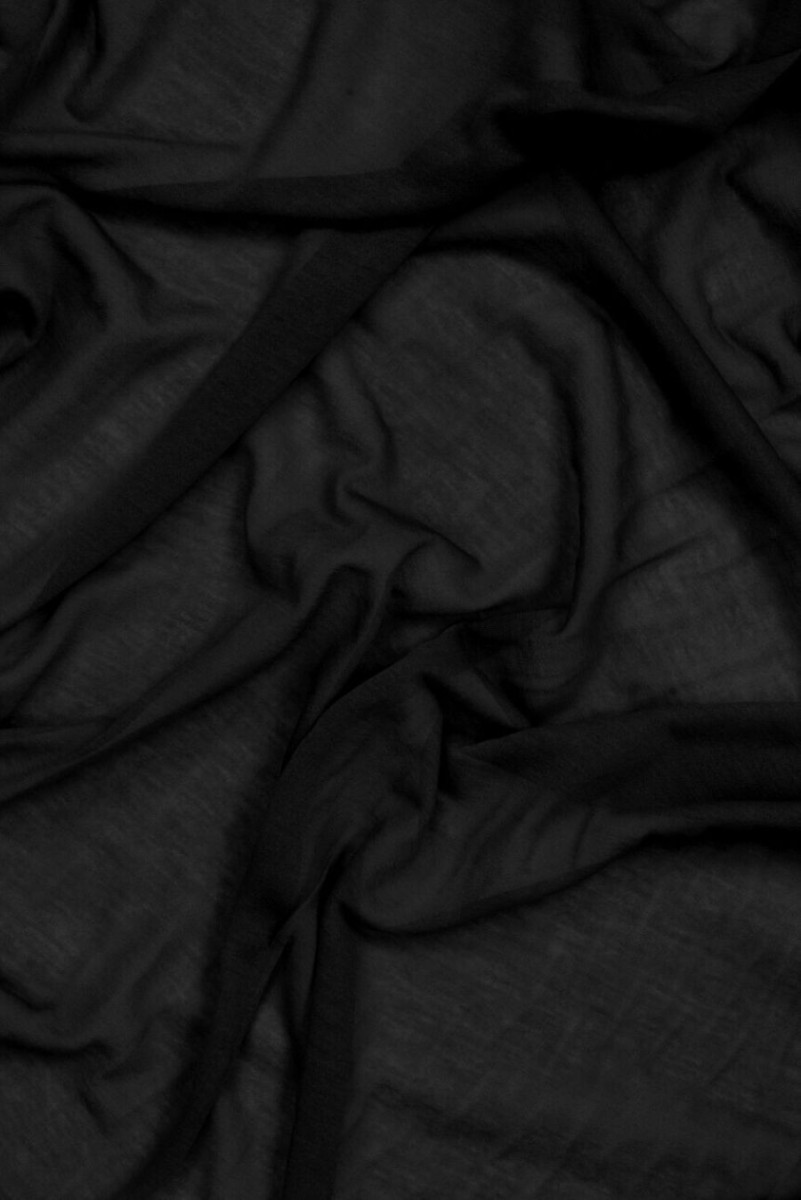 Micromodal knitted fabric thin black