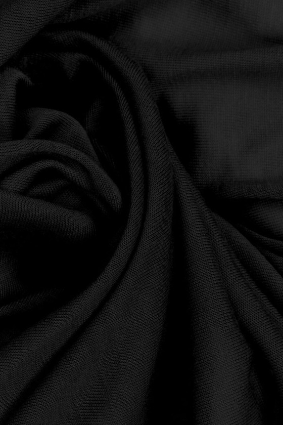 Tissu tricoté micromodal fin noir