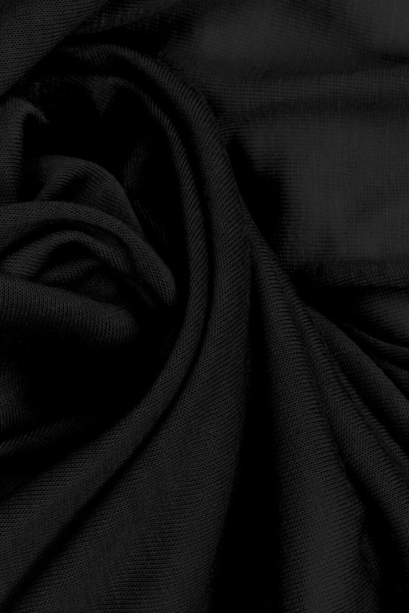 Tessuto a maglia micromodale sottile nero