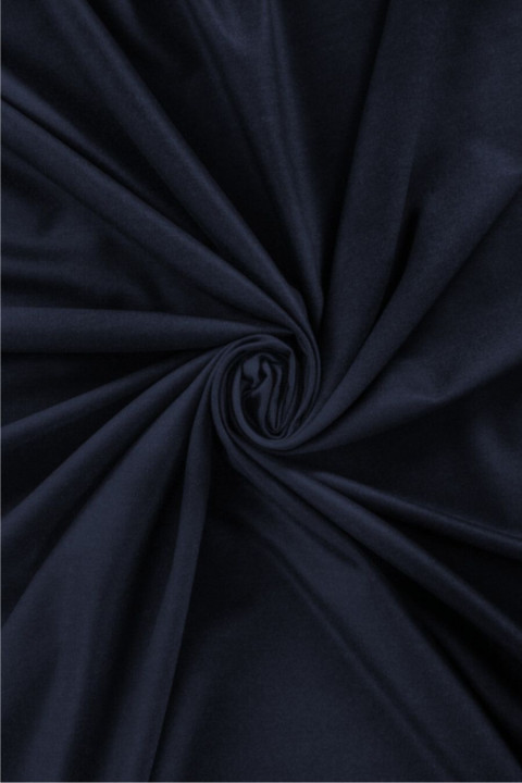 Wool with silk navy blue melange