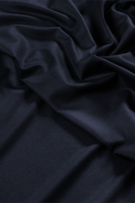 Lana con seta blu navy melange