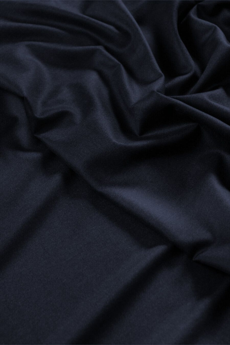 Lana con seta blu navy melange