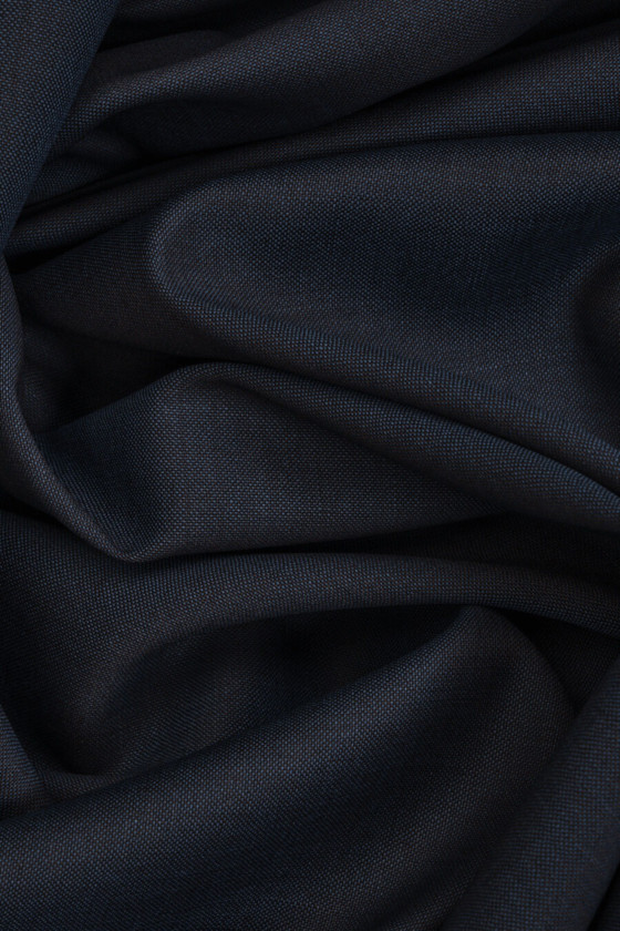 Costume wool black-navy blue twotone