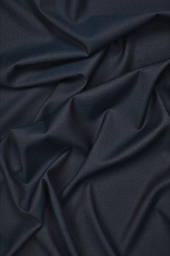 Lână de costum negru-bleumarin bicolor