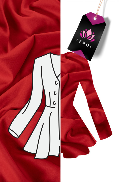 Cashmere with wool - red