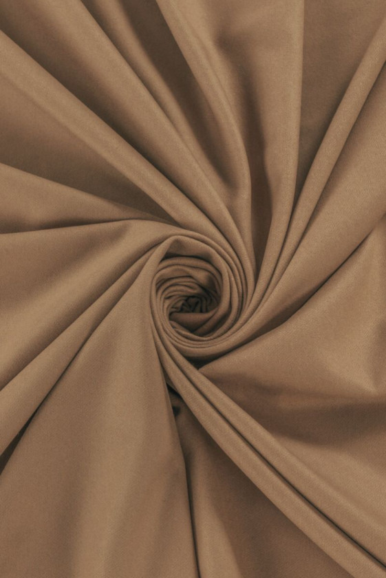 Dunkeloliv-beige Kostümwolle COUPON 140 cm