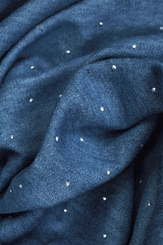 Dünne Jeans mit Zirkoniablau