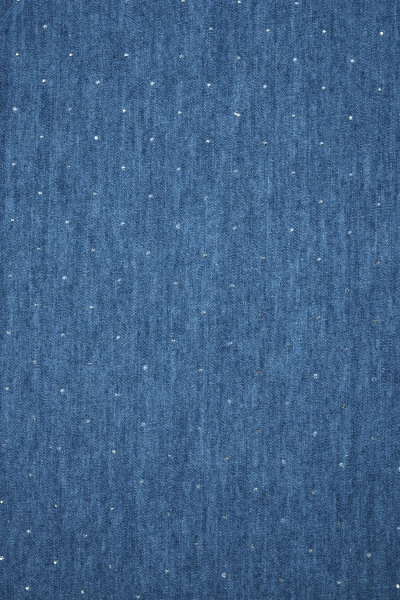 Dünne Jeans mit Zirkoniablau