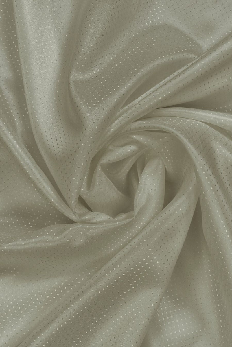 Fodera Jacquard con pois grigio-beige COUPON 160cm