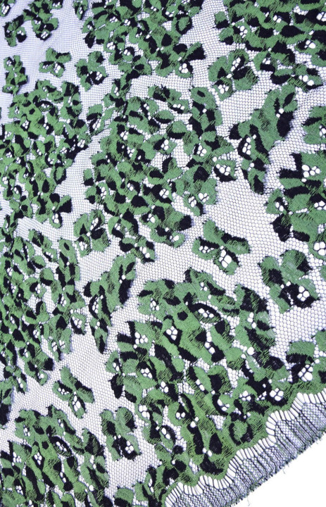 Green-navy lace