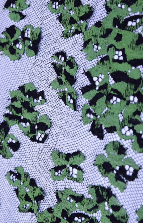 Green-navy lace