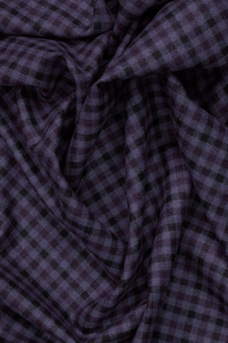 Kostymull lila rutig KUPON 150 cm