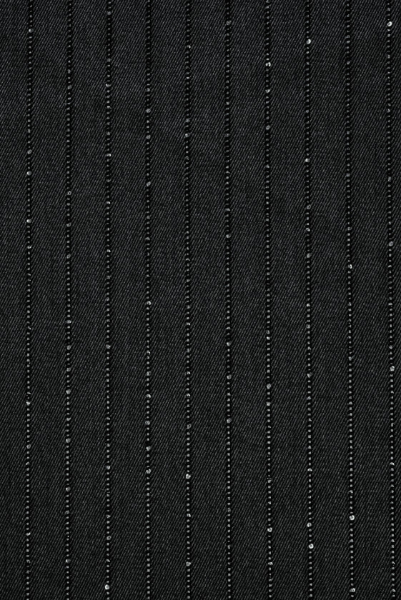 Tissu de costume en grafite à sequins