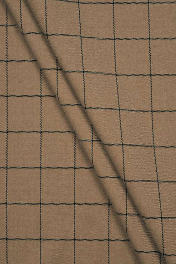 Polyviscose beige à damier