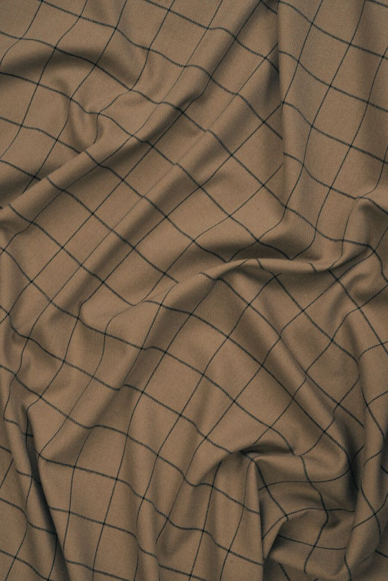 Poliviscosa beige a scacchi