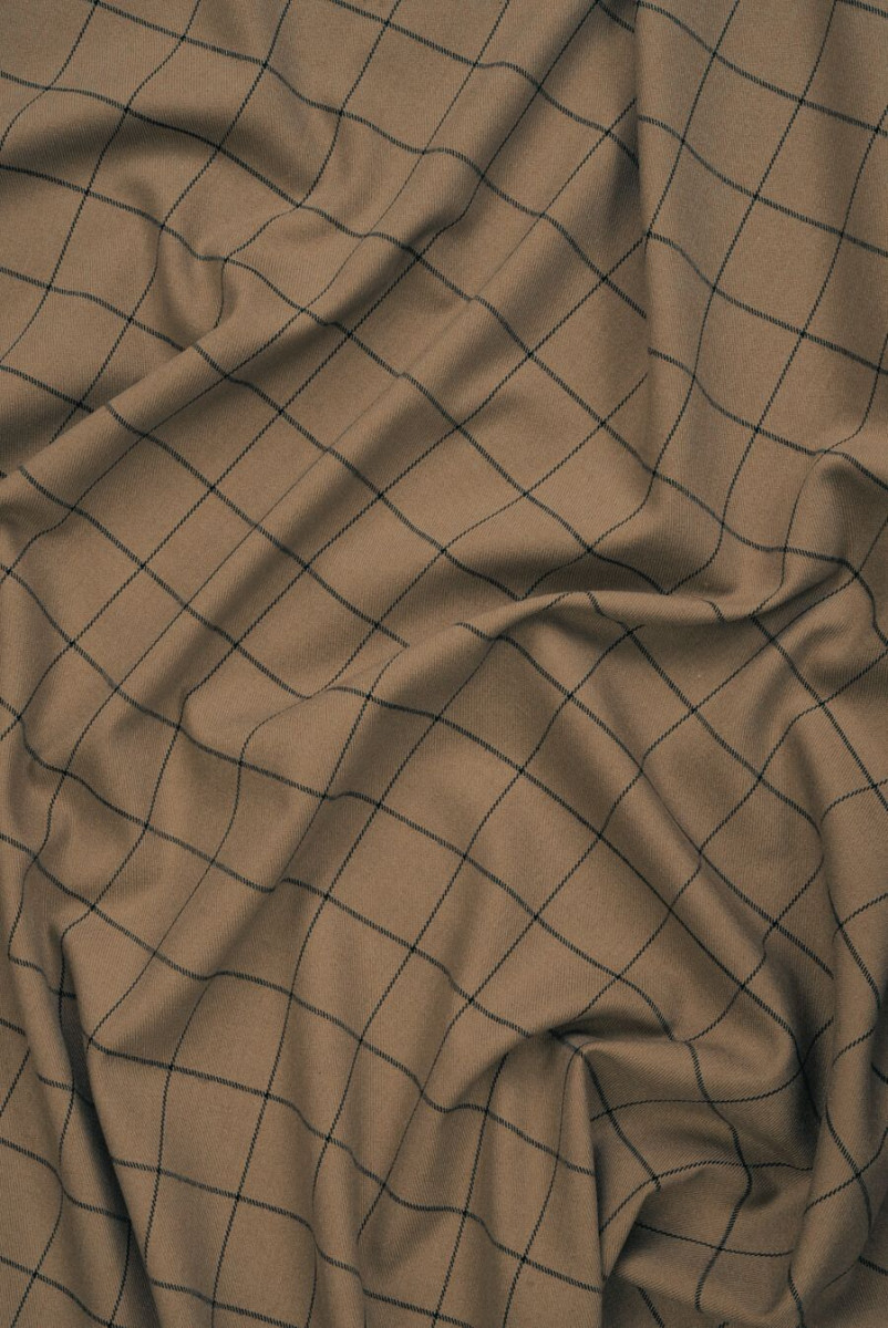 Rutig beige polyviskos