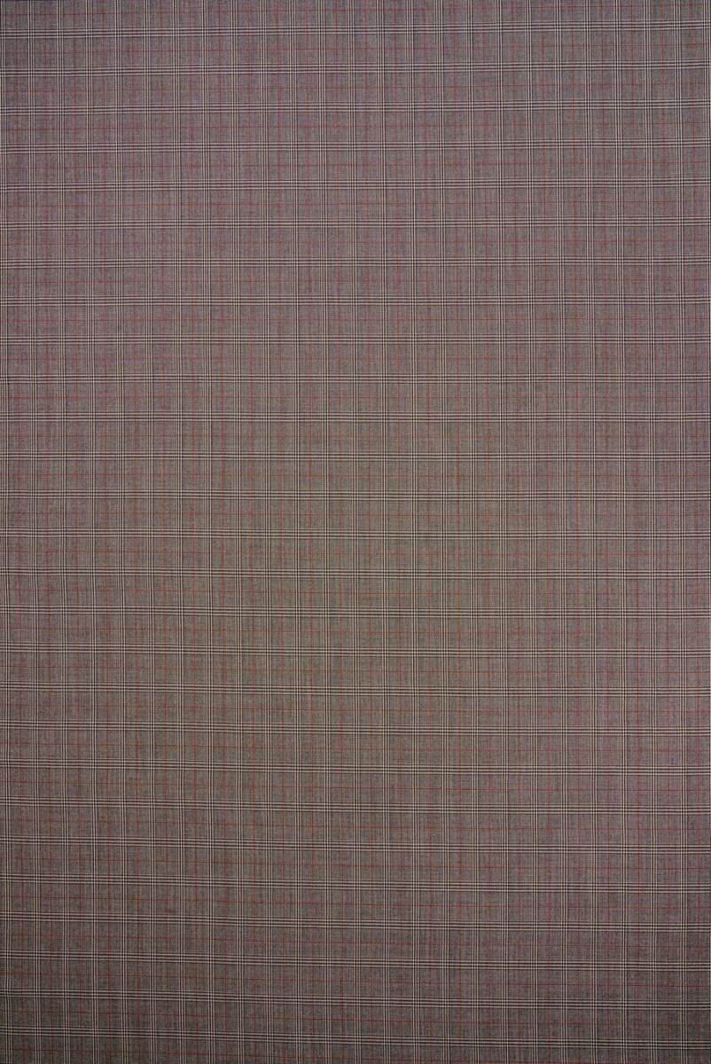 Checkered wool cream brown