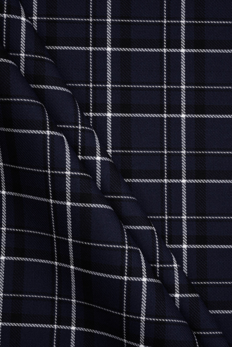 Wool navy blue double-sided...