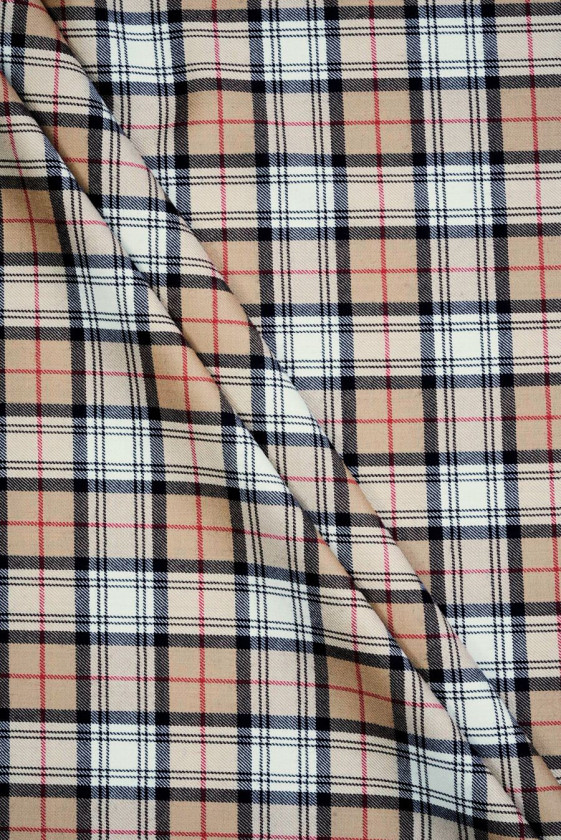 Wool beige checkered