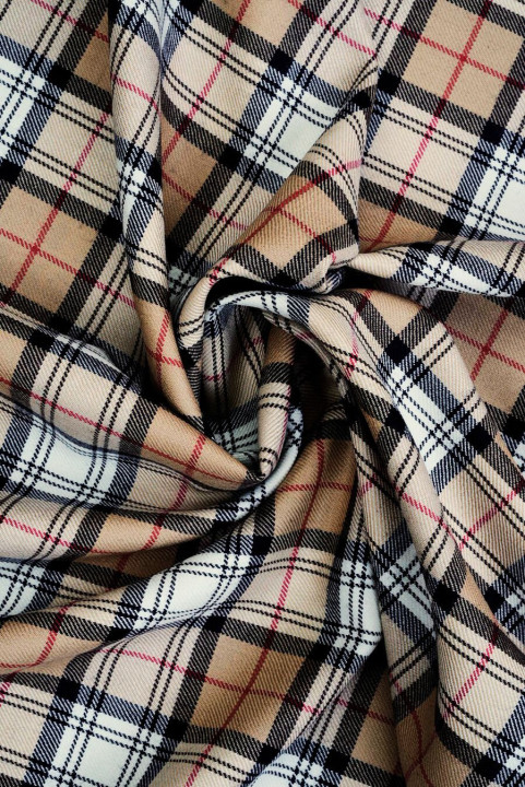 Wool beige checkered