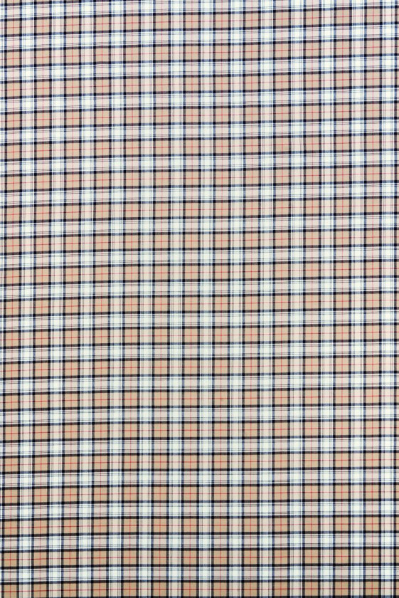 Laine beige à carreaux