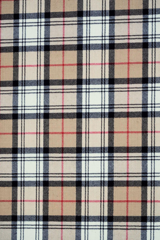 Wool beige checkered