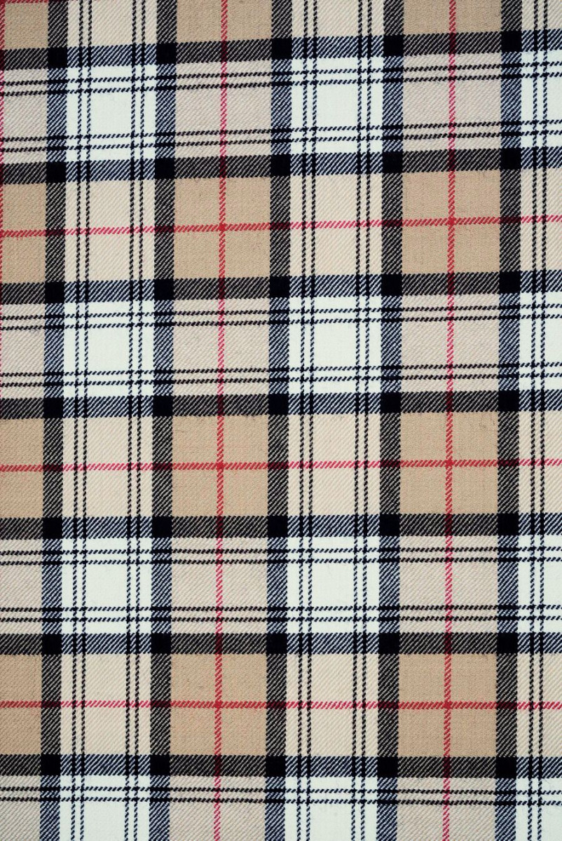 Wool beige checkered