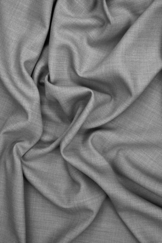 Laine de costume avec mélange gris polyester