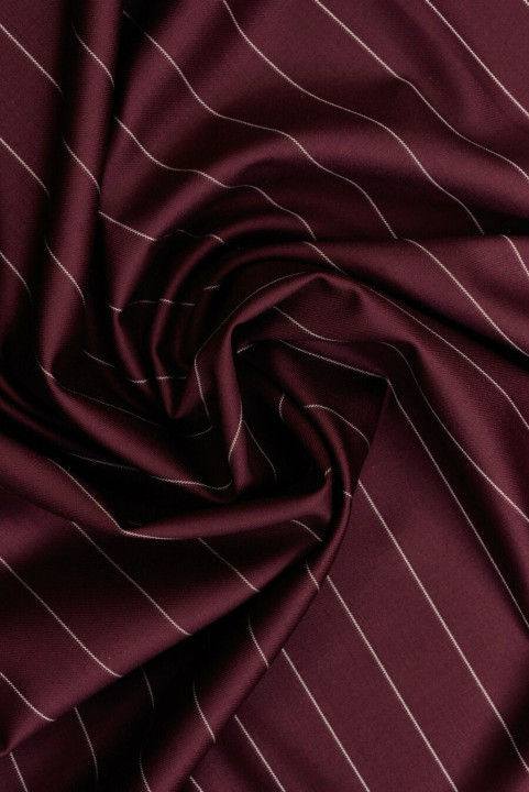 Laine tailleur bordeaux à rayures KUPONS
