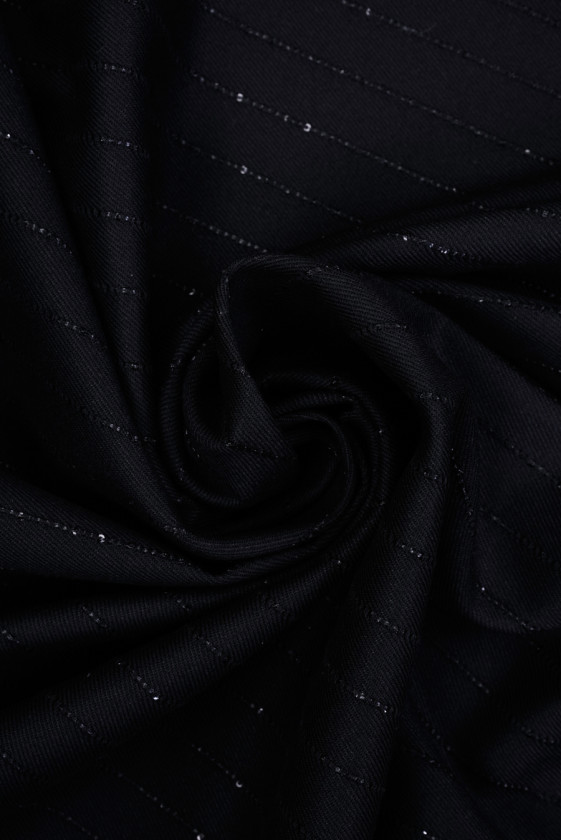 Costume fabric with sequins black