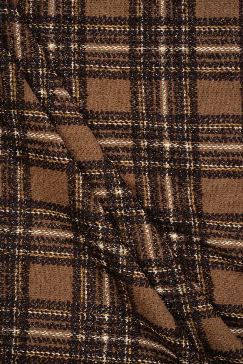 Chanel Fabric Brown Plaid