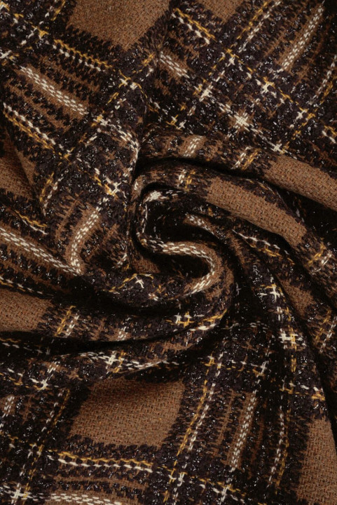Chanel Fabric Brown Plaid
