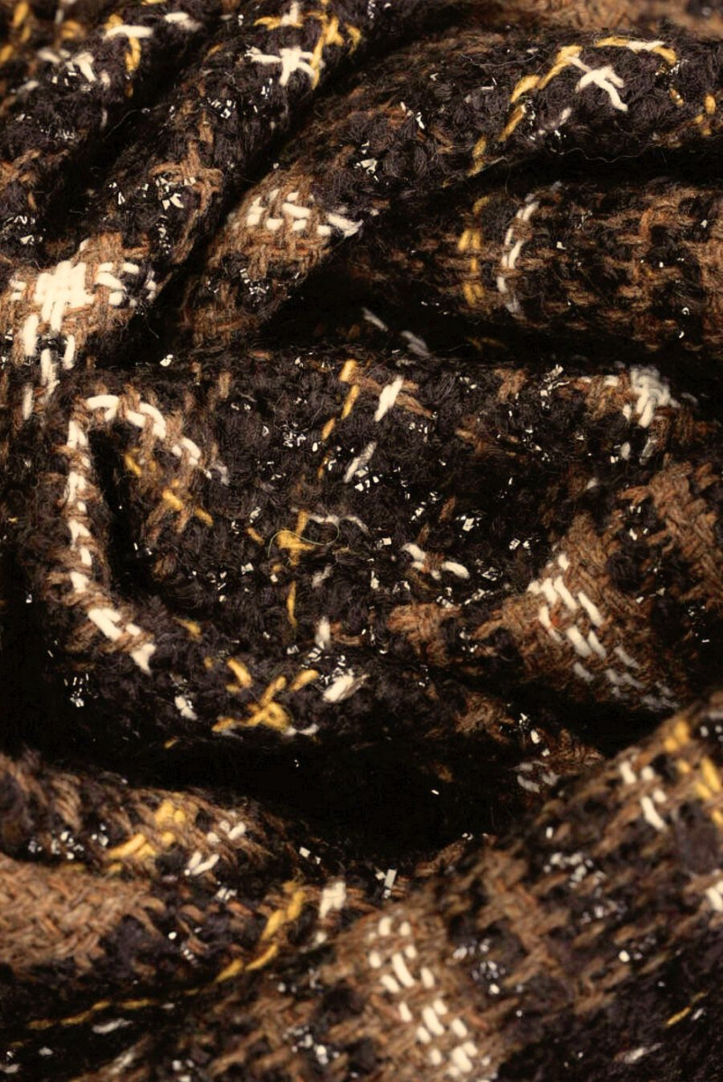 Chanel Tela Marrón a cuadros