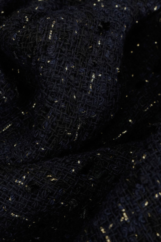 Material Chanel bleumarin cu auriu