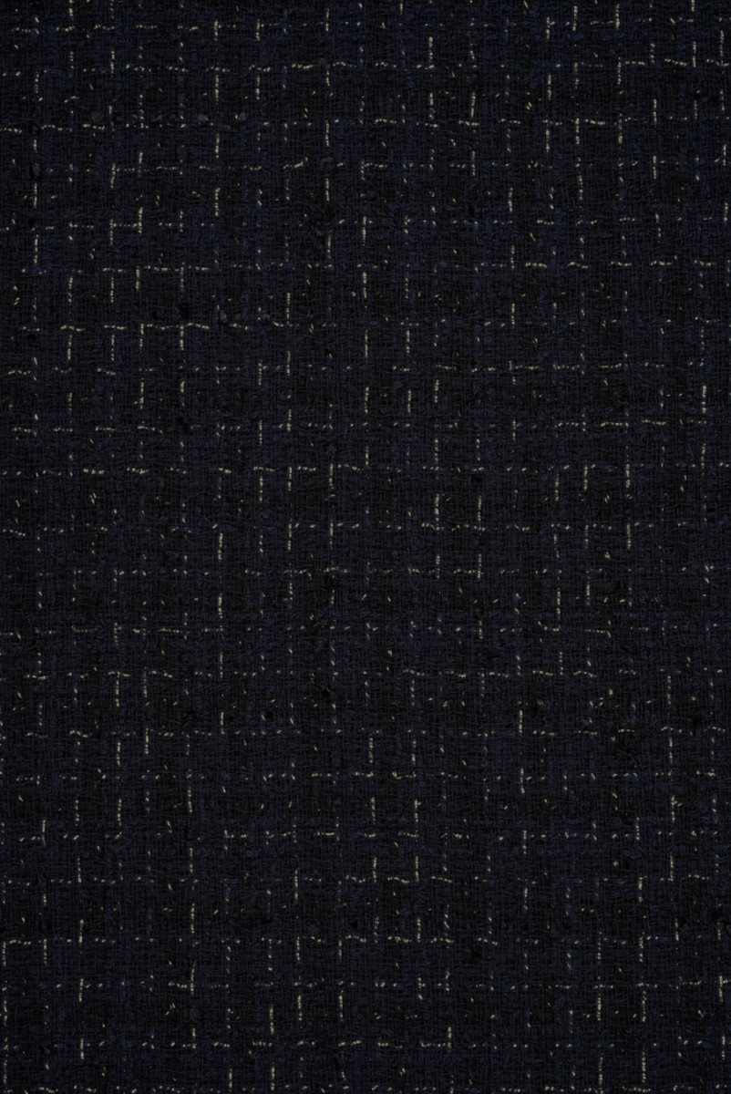 Chanel marineblauwe stof met goud