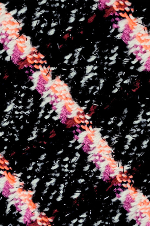Chanel Costume Fabric Neon Plaid