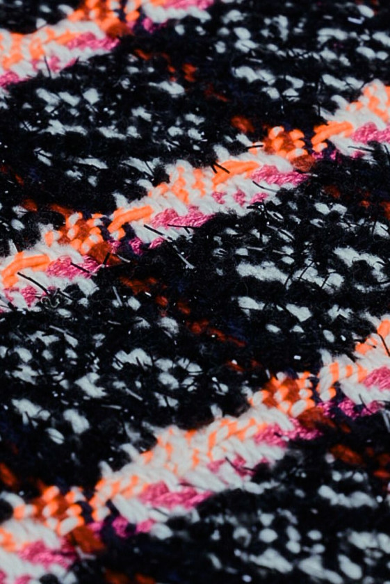 Chanel Kostým Látka Neon Plaid