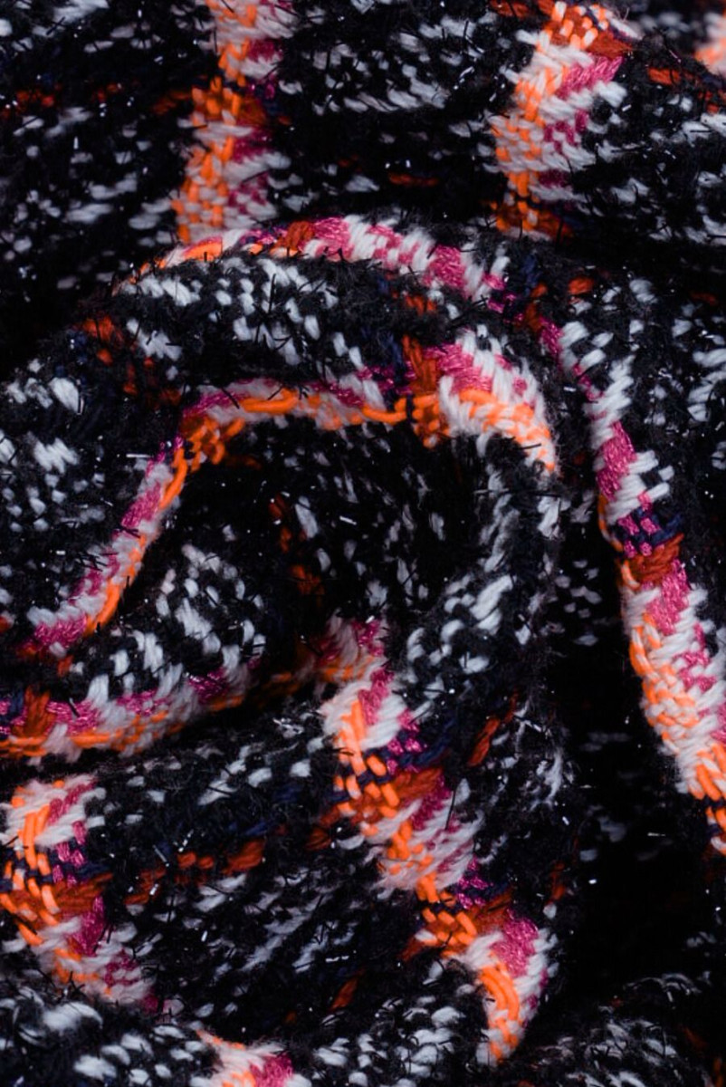 "Chanel" kostiumų audinys neoninis pledas