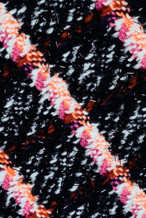 Chanel Costume Fabric Neon Plaid