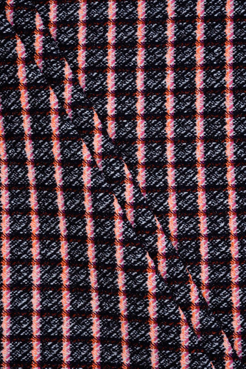 Chanel-Kostümstoff Neon-Karos